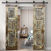 Antique Carved Door Vintage Reclaimed Wood Double Doors 80x33