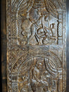 Kamasutra Carved Door - Vintage Single Barn Door Mans Cave Wall Art