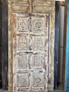 Authentic Vintage Carved Door Rustic Farmhouse Sandwashed Barn Doors 