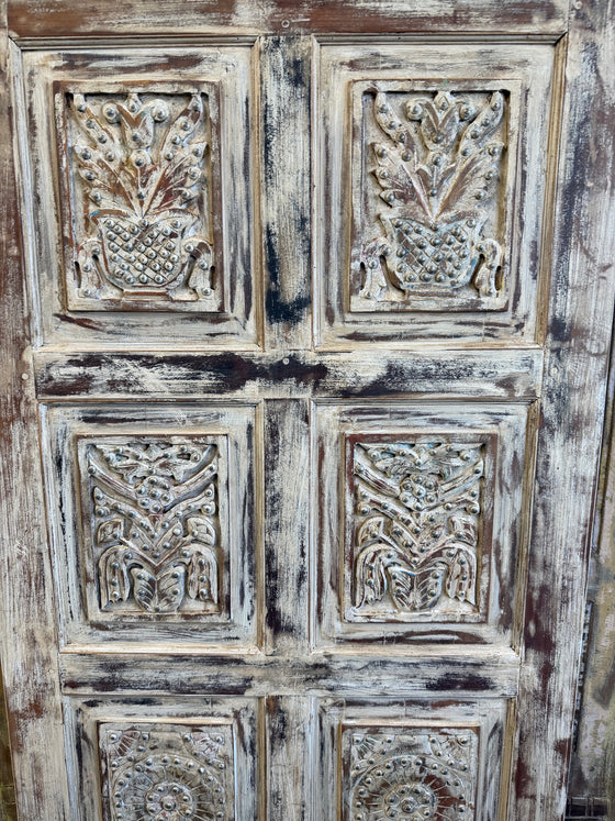 Authentic Vintage Carved Door Rustic Farmhouse Sandwashed Barn Doors 