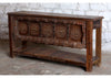 Vintage Carved Console Table – Floral Brass Stud Carved Entryway Table 