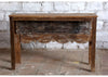 Vintage Carved Console Table – Floral Brass Stud Carved Entryway Table 