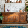 Antique Carved Long Sideboard Living Room Storage Credenza TV Table 88x40