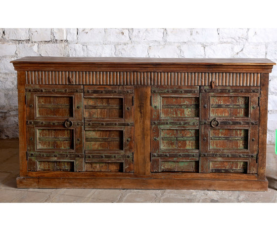 Antique Carved Credenza Buffet Storage Chest Sideboard 
