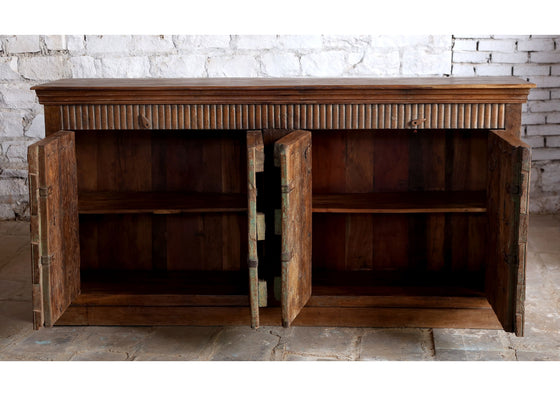 Antique Carved Credenza Buffet Storage Chest Sideboard 