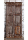 Vintage Sliding Door Floral Hand Carved Double Doors Rustic Farmhouse Door 