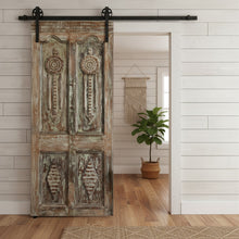  Vintage Carved Barn Door Single Sliding Door Custom Door Farmhouse Door 