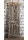 Antique Carved Door Distressed Green Sliding Doors Statement Decor 