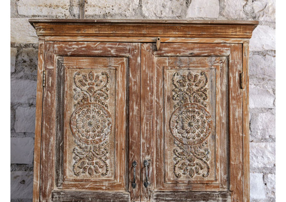 Antique Armoire with Brass Studs – Heritage Revival Cabinet