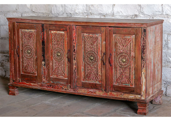Antique Hand Carved Sideboard Ornate Carved Buffet Credenza
