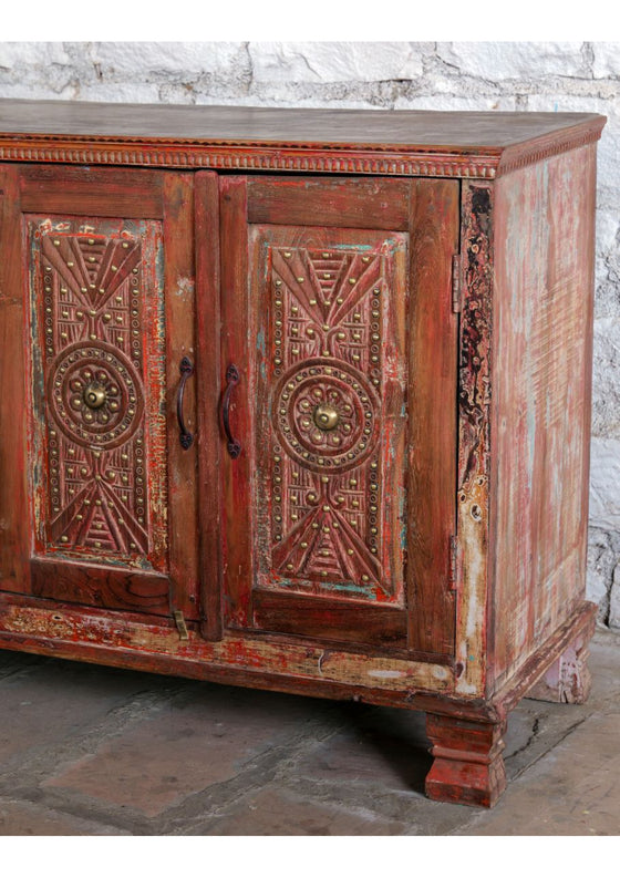 Antique Hand Carved Sideboard Ornate Carved Buffet Credenza