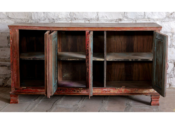 Antique Hand Carved Sideboard Ornate Carved Buffet Credenza