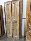 Antique Carved Double Barn Door Rustic Farmhouse Sliding Doors 80x26