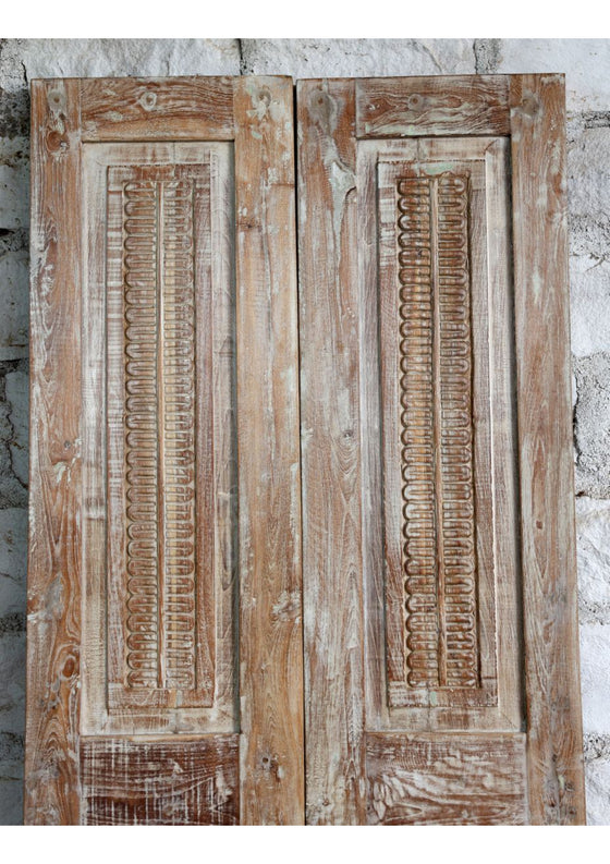 Antique Carved Double Barn Door Rustic Farmhouse Sliding Doors