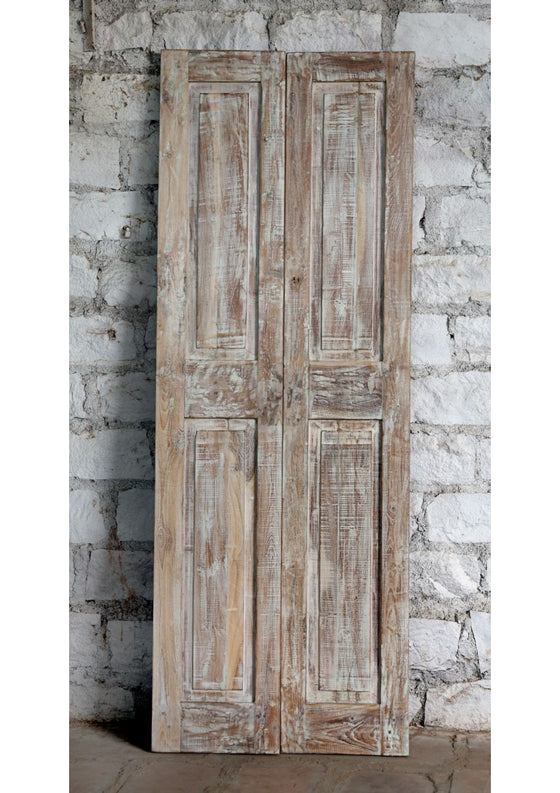 Antique Carved Double Barn Door Rustic Farmhouse Sliding Doors