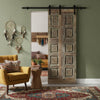 Antique Carved Barn Door Floral Rustic Haritage Revival Barn Door