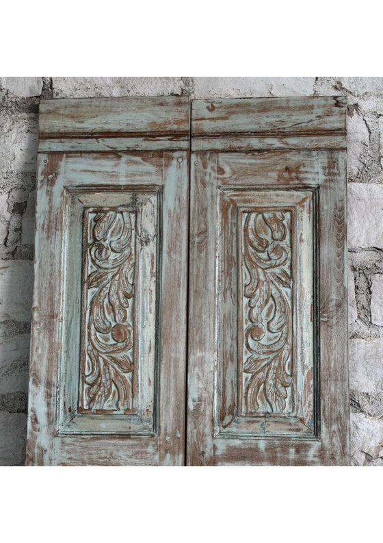 Antique Barn Door Hand Carved Sliding Doors Floral Statement Door 