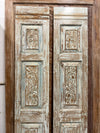 Antique Barn Door Hand Carved Sliding Doors Floral Statement Door 80x28