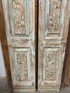 Antique Barn Door Hand Carved Sliding Doors Floral Statement Door 80x28