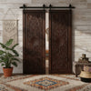 Antique Artistic Barn Door Lotus Carved Sliding Door Double Doors