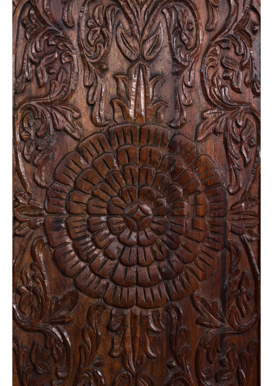 Antique Artistic Barn Door Lotus Carved Sliding Door Double Doors