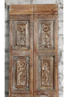 Antique Carved Door 6 Panel Sliding Barn Door Rustic Farmhouse Door 