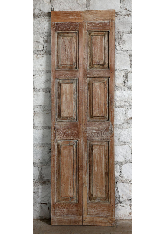 Antique Carved Door 6 Panel Sliding Barn Door Rustic Farmhouse Door 