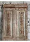 Antique Hand Carved Barn Door Floral Reclaimed Wood Custom Doors 