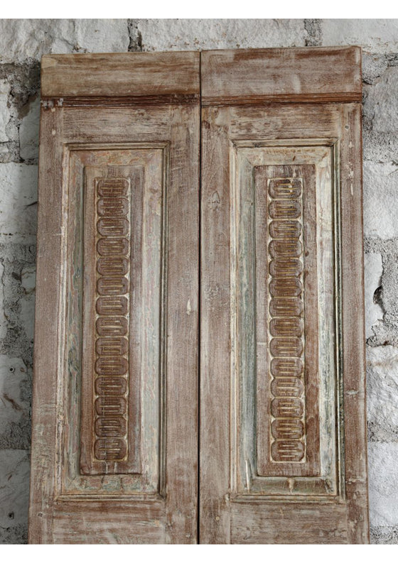 Antique Hand Carved Barn Door Floral Reclaimed Wood Custom Doors 