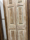 Vintage Whitewashed Wooden Double Door 