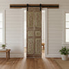 Antique Rustic Barn Door Floral Hand Carved Custom Doors 