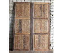  Antique Carved Double Door Whitewash Barn Doors Floral Sliding Door 