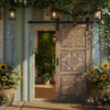 Hand Carved Wooden Doors Floral Rustic Modern Barn Doors