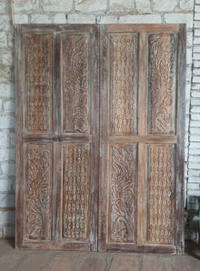  Antique Hand Carved Door Floral Rustic Farmhouse Sliding Doors 