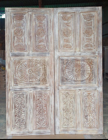 Vintage Carved Doors Reclaimed Wood Floral Sliding Barn Doors 