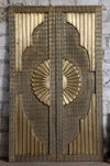 Vintage Brass Cladded Door Unique Carved Sliding Barn Doors