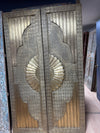 Vintage Brass Cladded Door Unique Carved Sliding Barn Doors 80x48