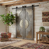 Vintage Brass Cladded Door Unique Carved Sliding Barn Doors 