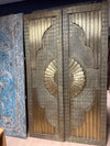 Vintage Brass Cladded Door Unique Carved Sliding Barn Doors 80x48