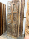 Antique Carved French Doors Floral Hinged or Sliding Barn Doors 80x28
