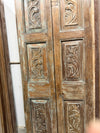 Antique Carved French Doors Floral Hinged or Sliding Barn Doors 80x28