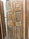 Antique Carved French Doors Floral Hinged or Sliding Barn Doors 80x28