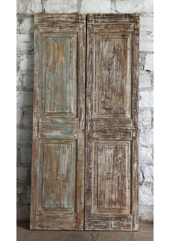 Antique Carved Doors Studs Hinged or Sliding Double Door 