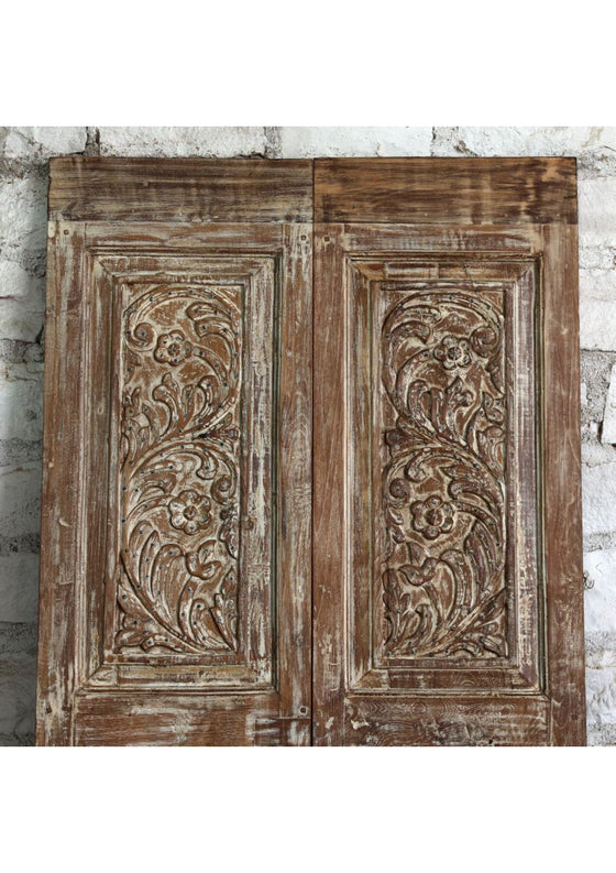 Antique Carved Doors Studs Hinged or Sliding Double Door 