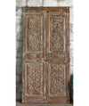 Antique Floral Carved Doors Hinged or Sliding Double Doors 