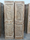 Antique Floral Carved Doors Hinged or Sliding Double Doors 80x39
