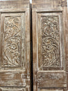 Antique Floral Carved Doors Hinged or Sliding Double Doors 80x39