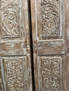 Antique Floral Carved Doors Hinged or Sliding Double Doors 80x39