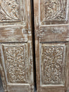 Antique Floral Carved Doors Hinged or Sliding Double Doors 80x39