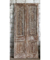 Antique Carved Double Door with Brass Studs – Hinged or Sliding Doors